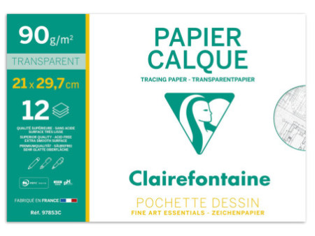 Clairefontaine Papier calque, 90/95 g/m2, A4