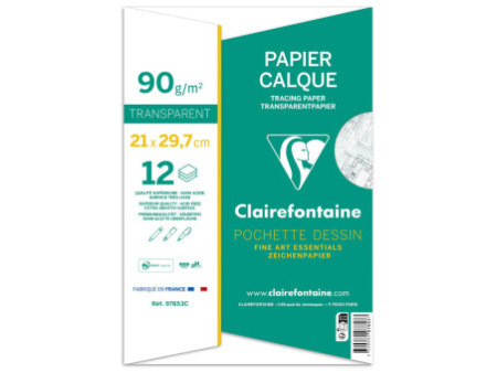 Clairefontaine Papier calque, 90/95 g/m2, A4