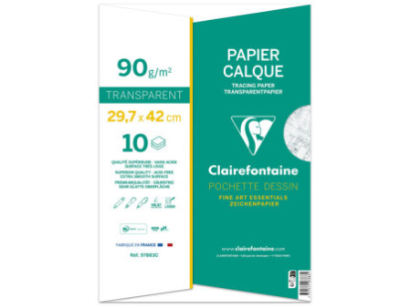 Clairefontaine Papier calque, 90/95 g/m2, A3