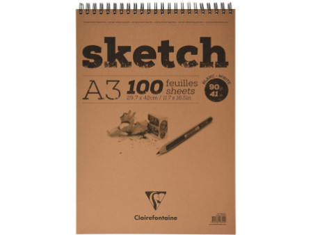 Clairefontaine Bloc croquis SKETCH, A3, 100 feuilles