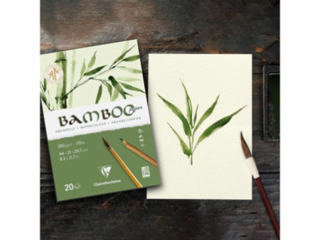 Clairefontaine Bloc de papier aquarelle BAMBOO, 250 g/m2, A5