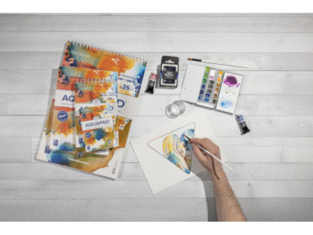 Clairefontaine Bloc de papier aquarelle AQUAPAD, 300 g/m2,A1