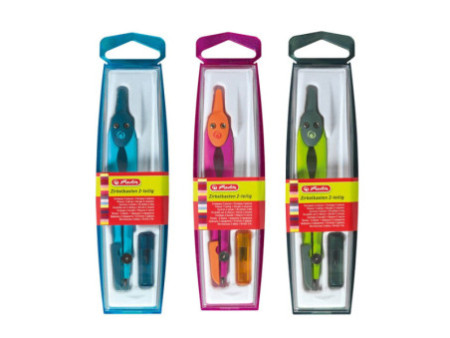 herlitz Boîte de compas 2 pièces, assorti