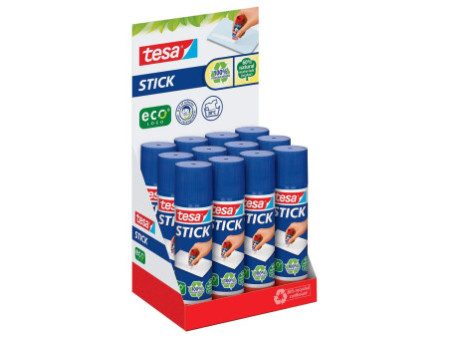 tesa ecoLogo Stick Bâton de colle, 20 g, présentoir comptoir