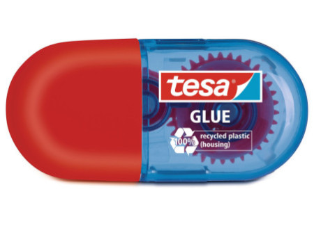 tesa ecoLogo Mini roller de colle jetable, permanent