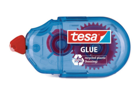 tesa ecoLogo Mini roller de colle jetable, permanent
