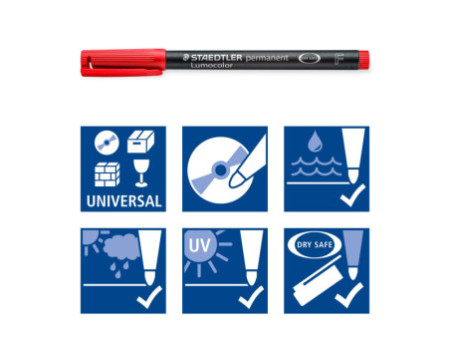 STAEDTLER Marqueur permanent 318F Lumocolor, étui de 6