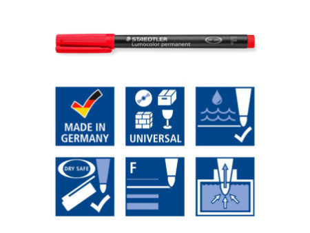 STAEDTLER Marqueur permanent 318F Lumocolor, étui de 8