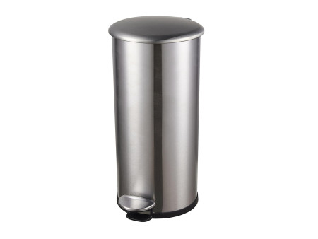 helit Poubelle à pédale 'the zinc', 12 litres, argent