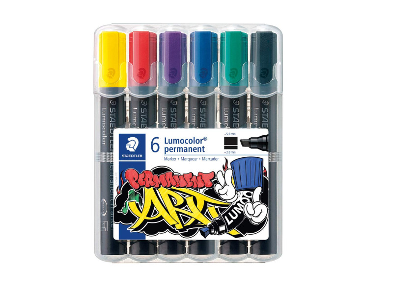 STAEDTLER Marqueur permanent 350 Lumocolor, étui de 6