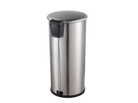 helit Poubelle à pédale 'the zinc', 12 litres, argent