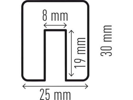 DURABLE Profilé de protection d'arêtes E8, longueur: 1 m
