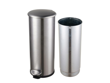 helit Poubelle à pédale 'the zinc', 20 litres, argent