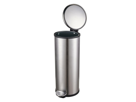 helit Poubelle à pédale 'the zinc', 20 litres, argent
