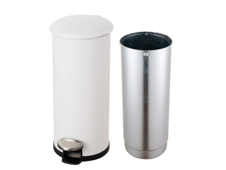 helit Poubelle à pédale 'the zinc', 20 litres, blanc
