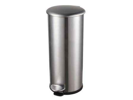 helit Poubelle à pédale 'the zinc', 30 litres, argent
