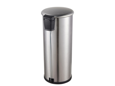 helit Poubelle à pédale 'the zinc', 30 litres, argent