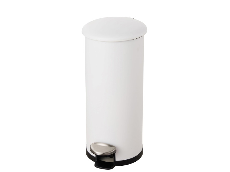 helit Poubelle à pédale 'the zinc', 30 litres, blanc