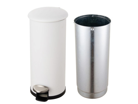 helit Poubelle à pédale 'the zinc', 30 litres, blanc