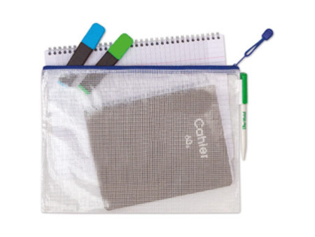 djois by tarifold Pochette à zip ZIPPER, A4, PVC, bleu