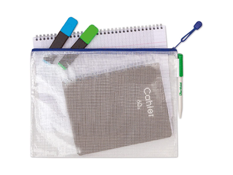 djois by tarifold Pochette à zip ZIPPER, A4, PVC, bleu