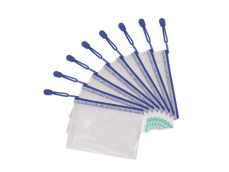 djois by tarifold Pochette à zip ZIPPER, A6, PVC, bleu