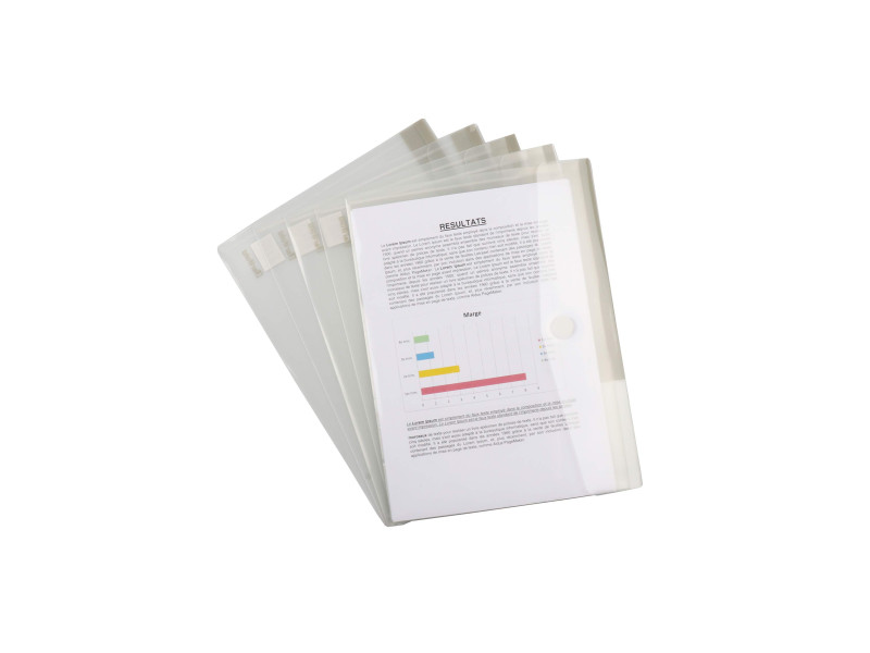 djois by tarifold Pochette à documents A4, PP, transparent