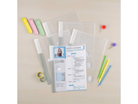 djois by tarifold Pochette à documents A4, PP, transparent