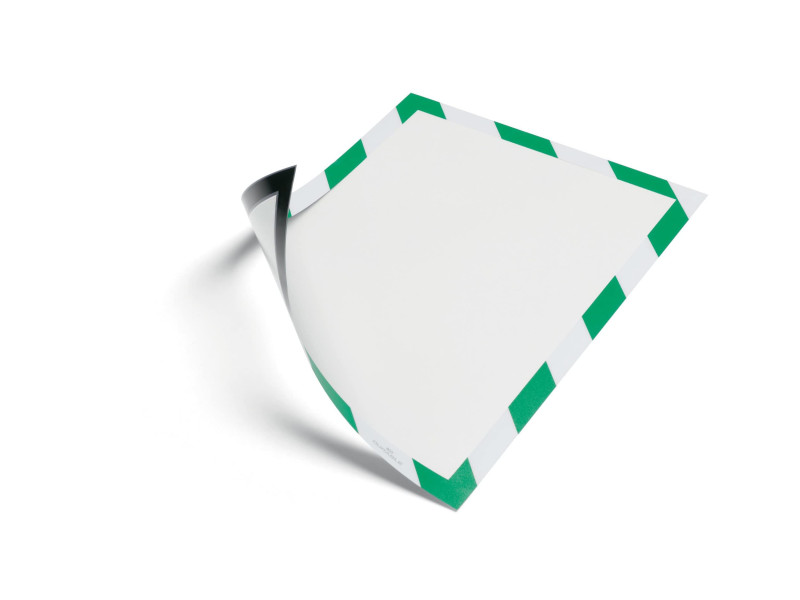 DURABLE Cadre magnétique SECURITY, format A4, vert/ blanc