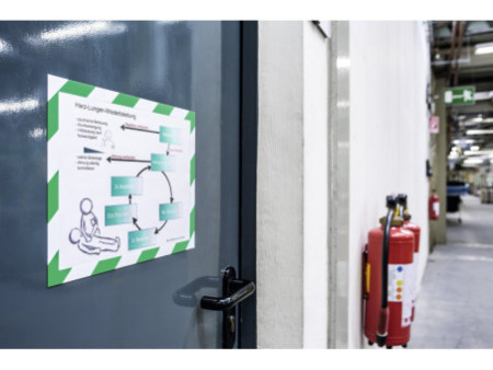 DURABLE Cadre magnétique SECURITY, format A4, vert/ blanc