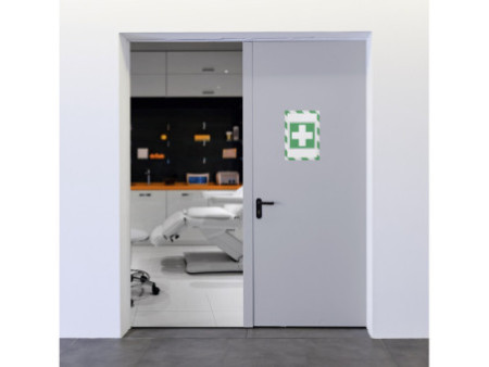 DURABLE Cadre magnétique SECURITY, format A4, vert/ blanc