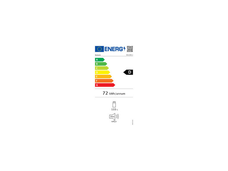BOMANN Réfrigérateur VS 2195.1, acier inoxydable