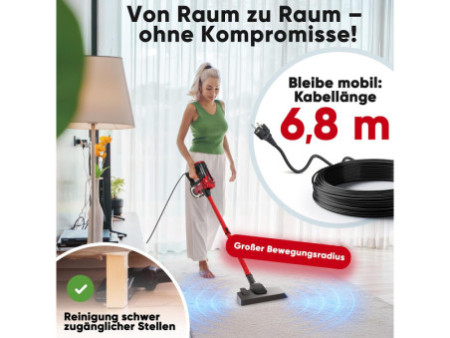 BOMANN Aspirateur main/balai BS 6072, anthracite/rouge