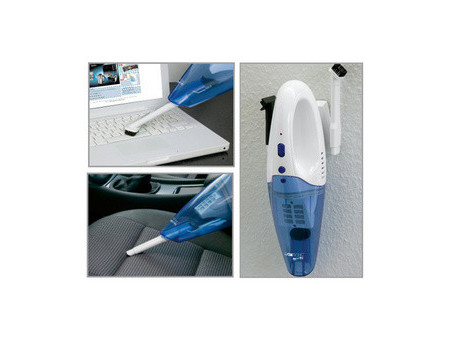 CLATRONIC Aspirateur à main sans fil AKS 828, blanc/bleu