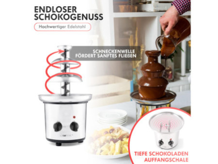 CLATRONIC Fontaine à chocolat SKB 3248, acier inoxydable