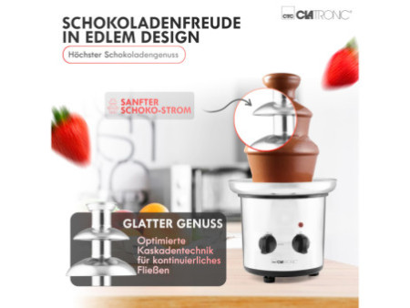 CLATRONIC Fontaine à chocolat SKB 3248, acier inoxydable
