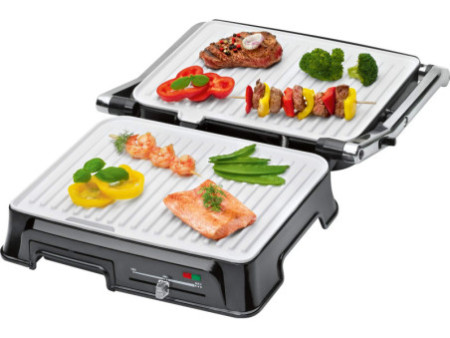 CLATRONIC Barbecue d'intérieur KG 3571, acier inoxydable /