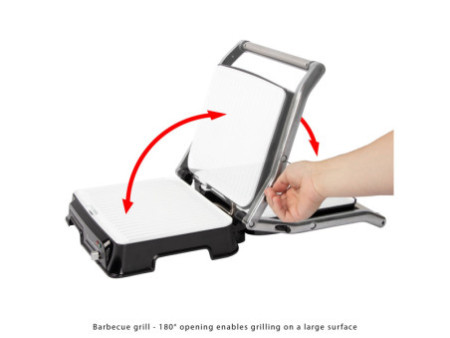 CLATRONIC Barbecue d'intérieur KG 3571, acier inoxydable /
