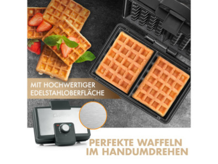 CLATRONIC Gaufrier WA 3606, noir/acier inoxydable