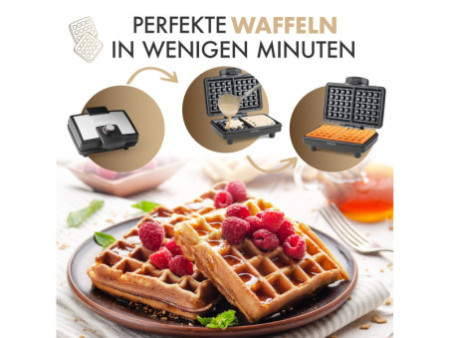 CLATRONIC Gaufrier WA 3606, noir/acier inoxydable