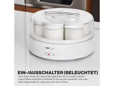 CLATRONIC Yaourtière JM 3344, blanc