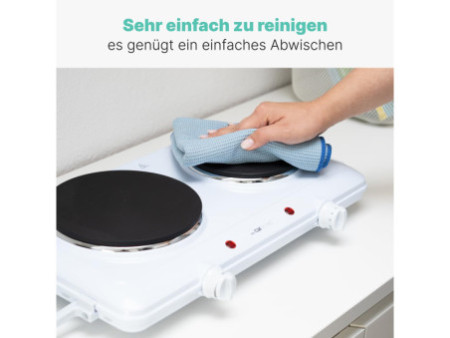 CLATRONIC Double plaque de cuisson DKP 3583, blanc