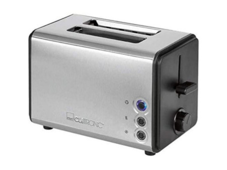 CLATRONIC Toaster à 2 tranches TA 3620, noir / acier inox