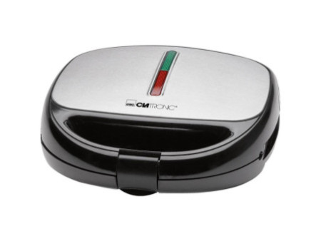 CLATRONIC Grill sandwich et gaufrier ST/WA 3670, noir-inox