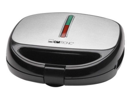 CLATRONIC Grill sandwich et gaufrier ST/WA 3670, noir-inox