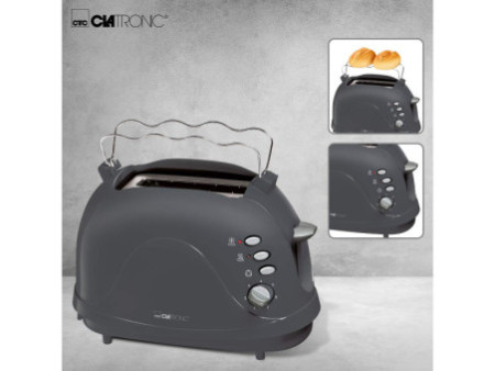 CLATRONIC Grille-pain 2 tranches TA 3565, gris