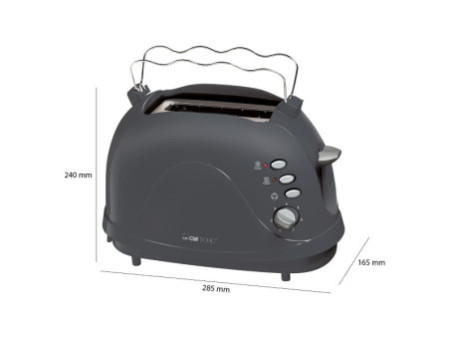 CLATRONIC Grille-pain 2 tranches TA 3565, gris