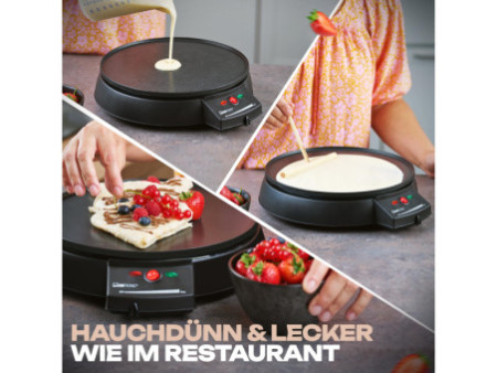 CLATRONIC Crêpière électrique CM 3372, noir