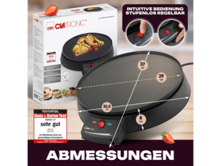 CLATRONIC Crêpière électrique CM 3372, noir