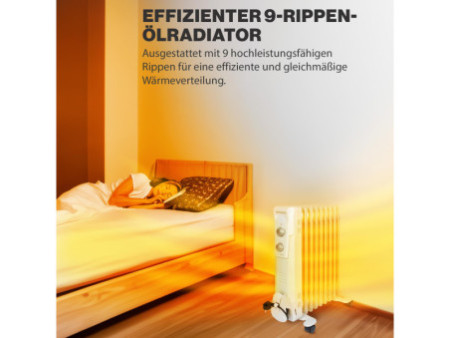 CLATRONIC Radiateur bain d'huile RA 3735, 7 éléments, blanc